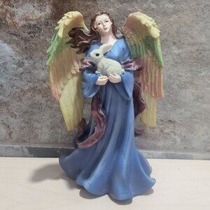 Anorra Guardian of Liberty Angel Figurine Holding Rabbit